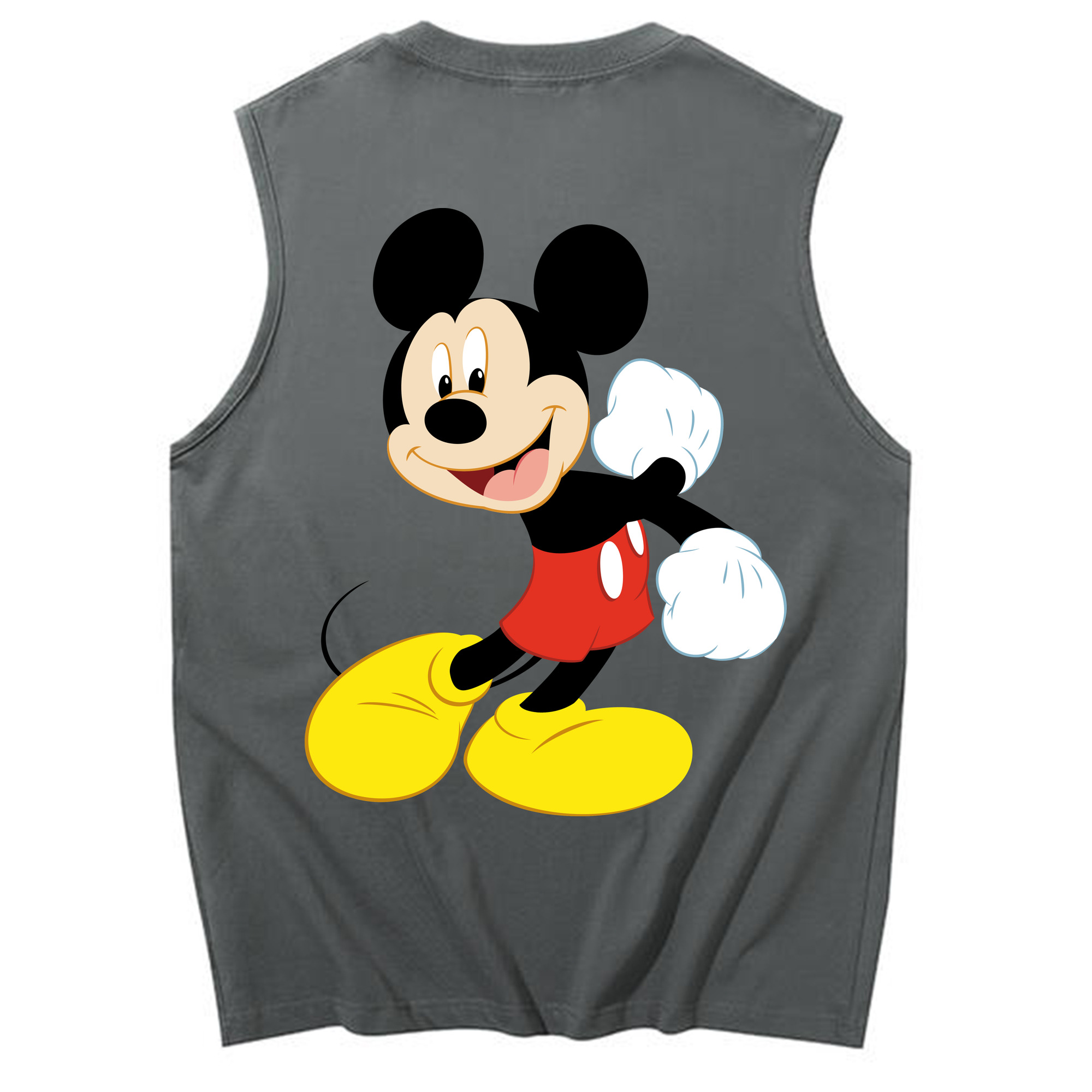 ミッキーマウス Mickey Mouse コットン100％タンクトップ（背面プリント）